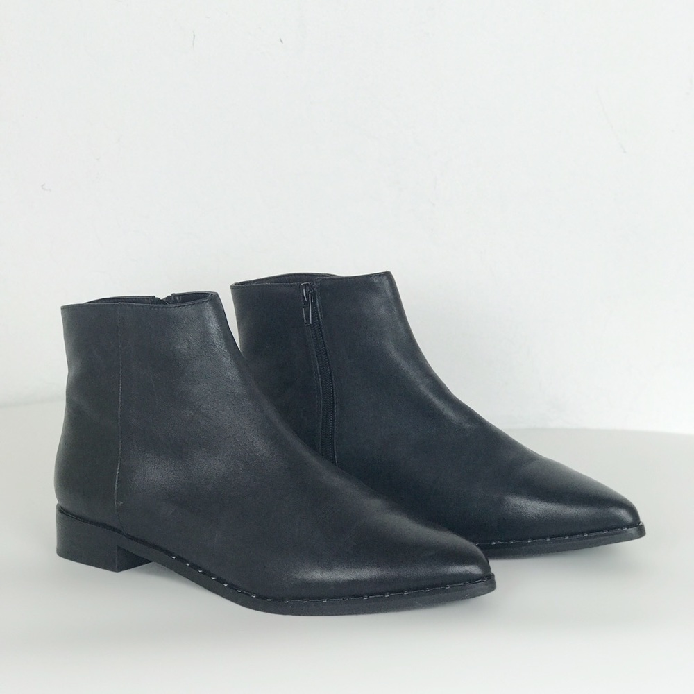 Catherine Malendrino Mesta Leather Stud Ankle Boot